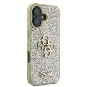 None Guess case for iPhone 16 6,1" GUHCP16SHG4SGD gold hardcase Fixed Glitter Big 4G