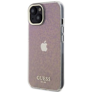 None Guess case for iPhone 15 6.1" GUHCP15SHDECMP pink hardcase IML Faceted Mirror Disco Iridescent