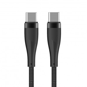 None Maxlife MXUC-08 cable USB-C - USB-C 1,0 m 60W black nylon