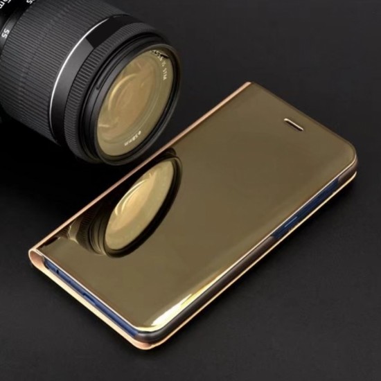 None Smart Clear View case for Samsung Galaxy A35 5G gold