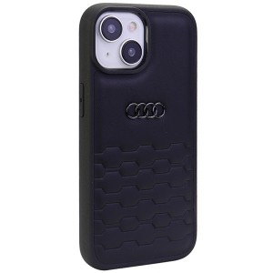 None Audi case for iPhone 15 Plus 6,7" black GT Synthetic Leather