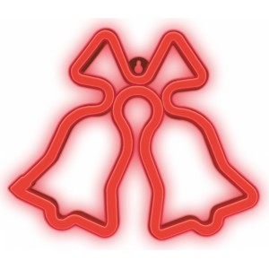 Telforceone Neon LED CHRISTMAS BELLS red FLNE17 Forever Light