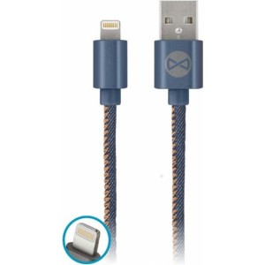 Forever Jeans cable USB - Lightning 1,0 m 2A blue