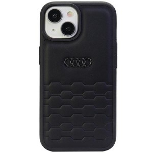 None Audi case for iPhone 15 Plus 6,7" black GT Synthetic Leather