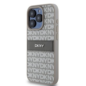 None DKNY case for iPhone 15 Pro Max 6,7" DKHCP15XPRTHSLE pink hc pu repeat texture pattern w tonal stripe