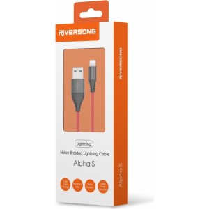 Riversong cable Alpha S USB - Lightning 1,0m 2,4A black CL32