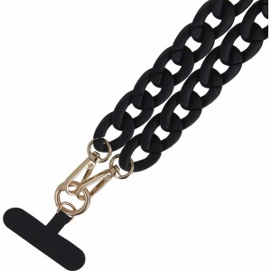 None Phone chain long matte black