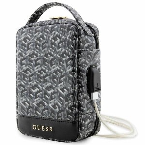 None Guess organizer bag GUHBHGCFSEK black Gcube Stripe