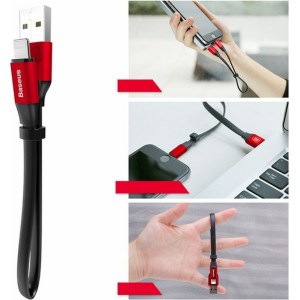 Baseus cable USB A to Lightning 2A Nimble CALMBJ-B91 0,23 m black red