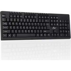 ART wireless computer set keyboard QWERTY + mouse + mousepad 2,4G AK-48A black