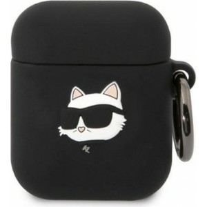 Karl Lagerfeld case for APPLE Airpods 1 / 2 KLA2RUNCHK (3D Sil NFT Choupette) black