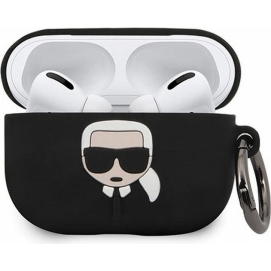 Karl Lagerfeld case for APPLE Airpods Pro KLACAPSILGLBK black