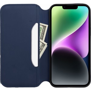 OEM DUAL POCKET Book case for SAMSUNG A14 4G / A14 5G navy