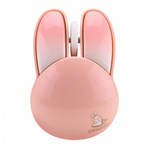 Mofii Wireless Mouse + Bluetooth Rabbit M6DM Oil Painting (White-Pink)