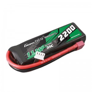 Gens Ace 35C 2200mAh 3S1P 11.1V Airsoft Gun Lipo Battery with T Plug