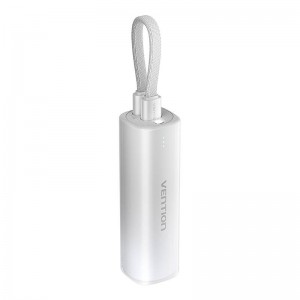 Vention Powerbank 5000mAh Vention FHWM0 20W + kabel USB-C do lightning (szary)