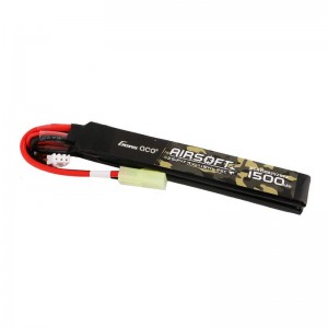 Gens Ace 25C 1500mAh 2S1P 7.4V Nunchuck 2X Airsoft Gun Lipo Battery with mini Tamiya Plug