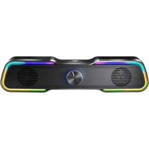 Aula N-169B-BT 2in1 Bezvadu Bluetooth TV Soundbar / PC Poratīvā 2.0 10W Skaļrunis 3.5mm + USB RGB Melns