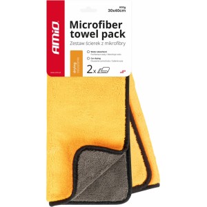 Amio Microfiber drying towel pack 30x40cm 600g AMIO-03752