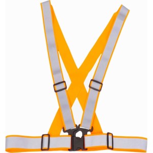 Amio Reflective safety belt vest orange color AMiO-03939