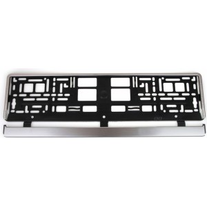 Utal License Plate Frame - silver brush