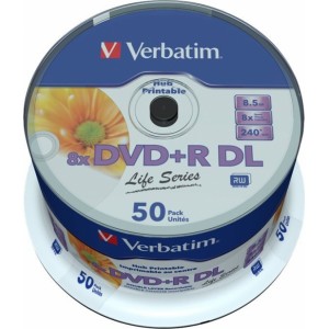 Verbatim 97693  Matricas DVD+R / DL / 8.5 GB / 50gb