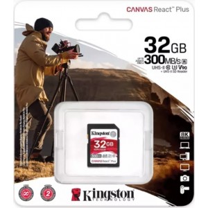 Kingston Technology Canvas React Plus SDHC Atmiņas Karte 32GB