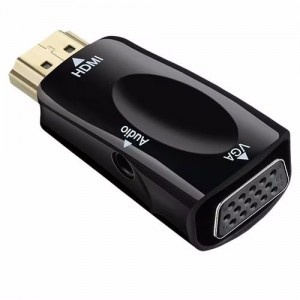 Roger HDMI uz VGA (+ Audio) pārveidotājs melns