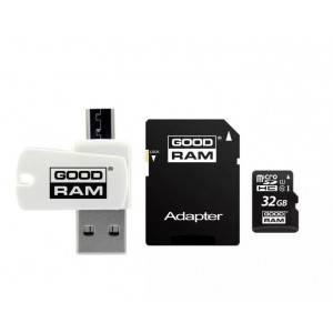 Goodram MicroSD class 10 UHS I 32GB Atmiņas karte + Karšu lasītājs