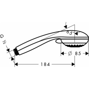 Hansgrohe Crometta 85 Vario rokas dušas klausule, hroms