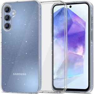 Tech-Protect FlexAir case for Samsung Galaxy A55 5G - transparent and glitter