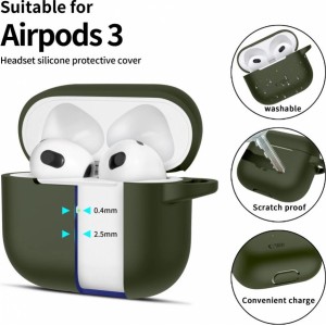 Tech-Protect Silicone Hook Case for Apple AirPods 3 - Green