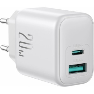 Joyroom JR-TCF21 network charger USB-C / USB-A 20W PD / QC 3.0 - white