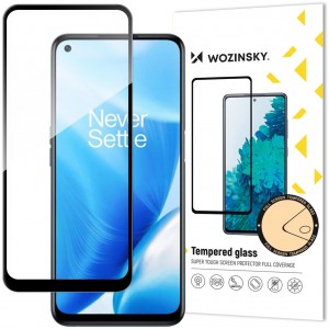 Wozinsky Super Tough Full Glue Tempered Glass Full Screen With Frame Case Friendly OnePlus Nord N200 5G Black (universal)
