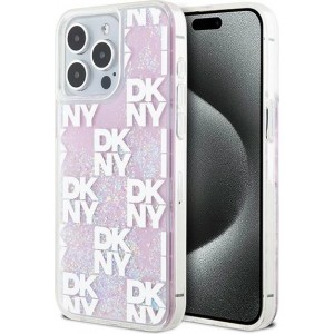 Dkny Etui DKNY Liquid Glitter Multilogo na iPhone 15 Pro Max - różowe