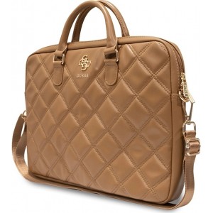 Guess Quilted 4G bag for a 16" laptop - brown