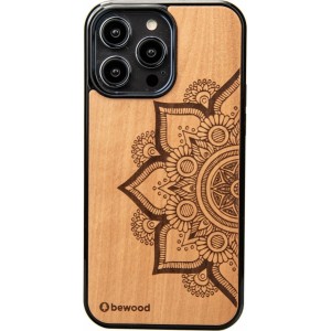 Bewood Mandala Apple Tree Wooden Case for iPhone 14 Pro Max - Light Brown