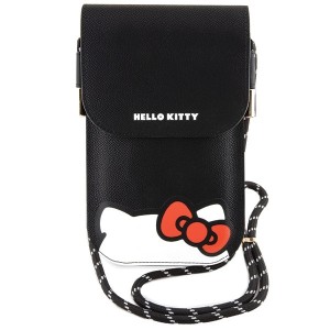 Hello Kitty Bag black Leather Hiding Kitty Cord