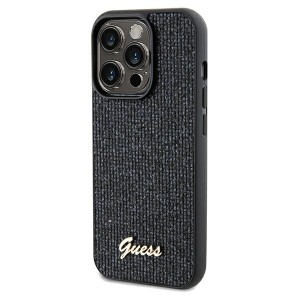 None Guess case for iPhone 13 Pro 6,1" GUHCP13LPMSDGSK black HC PU DISCO SCRIPT METAL