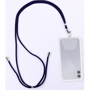 None Universal neck strap for phones navy blue