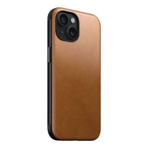 None Nomad Modern Leather case for iPhone 15 6,1" english tan