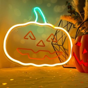 None Neon PLEXI LED HAPPY PUMPKIN orange green FPNE10 Forever Light