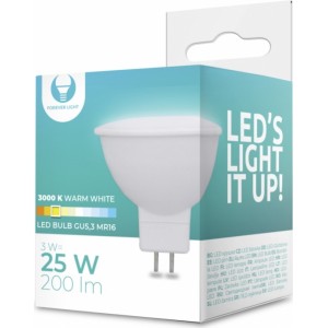 Telforceone LED Bulb GU5,3 MR16 3W 12V 3000K 200lm Forever Light