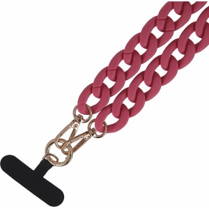 None Phone chain long matte pink