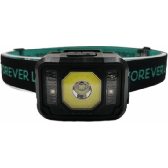 Telforceone LED Headlamp Senso XP-E 3W + COB 3W with sensor 270lm 1200mAh Li-Pol Forever Light