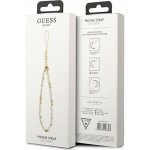 Guess phone strap GUSTPEARW (Heishi Beads) white