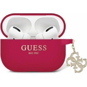 Guess case for APPLE AirPods Pro 2 (2022 / 2023) GUAP2LECG4M ( Liquid Silicone Glitter Triangle Charm) magenta