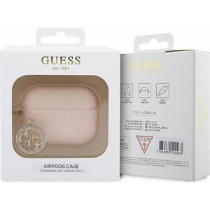 Guess case for APPLE AirPods Pro 2 (2022 / 2023) GUAP23DSLGHDP (3D Rubber 4G Diamond Charm) pink