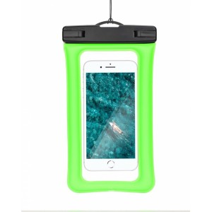 OEM WWaterproof bag for mobile phone with plastic closing AIRBAG green