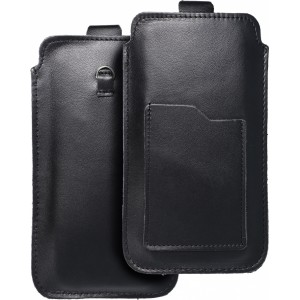 OEM ROYAL - Leather universal blet pocket / black - Size 2XL+wide - SAMSUNG A12 / NOTE 9 / XIAOMI REDMI NOTE 10 PRO